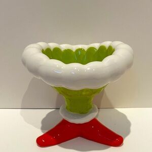 Super Cute Grinch Legs Pedestal Bowl- NWT